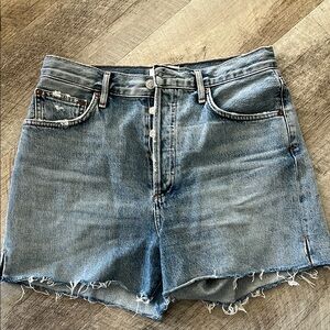 AGOLDE Dee Women's Blue Denim Shorts 28